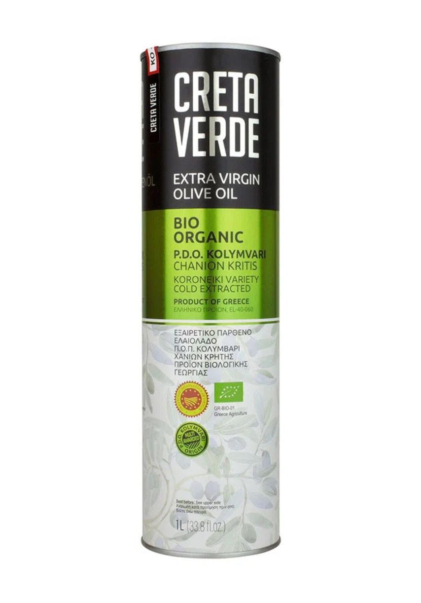 Оливковое масло "Creta verde" Extra Virgin Bio Organic, ж/б 1л